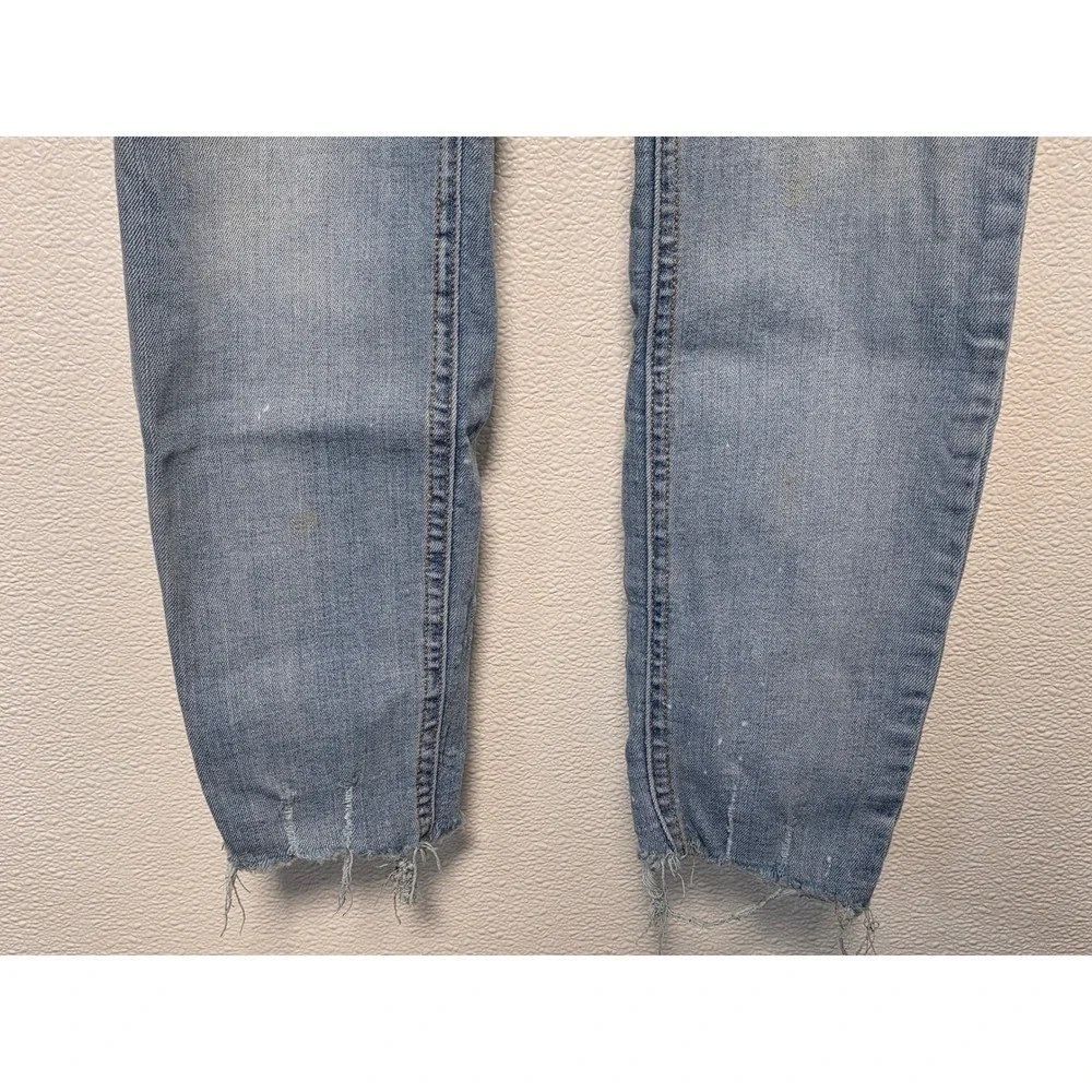 Old Navy High-Waisted Rockstar Super Skinny‎ Jeans Distressed Hem Size 6